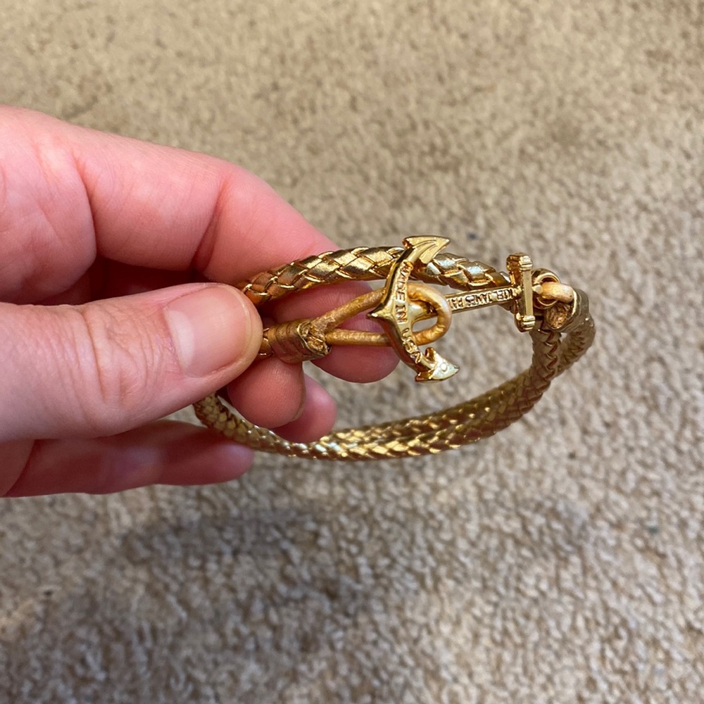 KJP leather gold wrap bracelet
